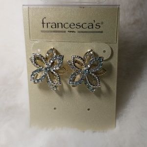 Francesca's two-tone flower studs